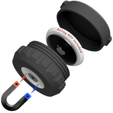 Mars Outpost | ORIGINAL magnetische Hülle | Kompatibel mit Apple AirTag | Wasser-, stoß- und vibrationsfeste Magnethalterung stark Schutz wasserdicht für Auto versteck motorradhalterung Made in EU