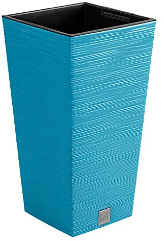 Pot de fleurs avec reserve d´eau 29x29x55cm bleu - FURU