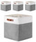 Mangata 25|28|30|33 cm Aufbewahrungsbox Stoff, Aufbewahrungskorb für Regal, Korb Aufbewahrung, 4-er Pack(Grau/Weiß, 25x25x25 cm)