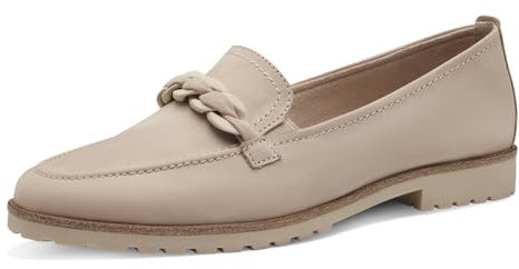 Tamaris Damen Klassische Ballerinas, Frauen Flats,Comfort Lining,TOUCHit-Fußbett,Slip-ons,klassisch elegant,Ballerinen,Taupe,37 EU