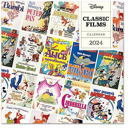 Grupo Erik Disney Kalender 2024 Wandkalender 2024 - Kalender 2024 Familienplaner 30 x 30 cm 12 Monate + Letzten 4 Monate 2023 auf einer Seite