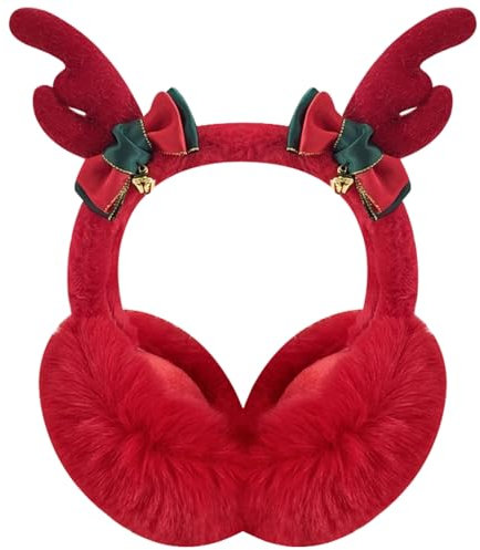 Xiuyer Cache Oreille Enfant, Cache Oreilles Ear Muffs Cache-Oreille Couvre Oreilles Cache-Oreilles Fille Hiver En Plein Air Couvre-Oreilles Pour Hommes Femmes Filles,Cache Oreille Fille (Rouge)