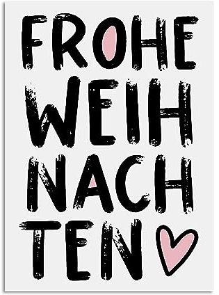 Nastami Weihnachtskarte lustig Postkarte Weihnachten Weihnachtskarten (Frohe Weihnachten Schrift)