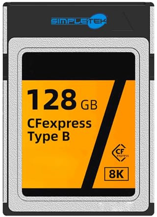 Simpletek CFexpress Compact Flash Express Speicherkarte | Professionelles Video Foto | 128GB | 1300MBps | 8K | Typ B