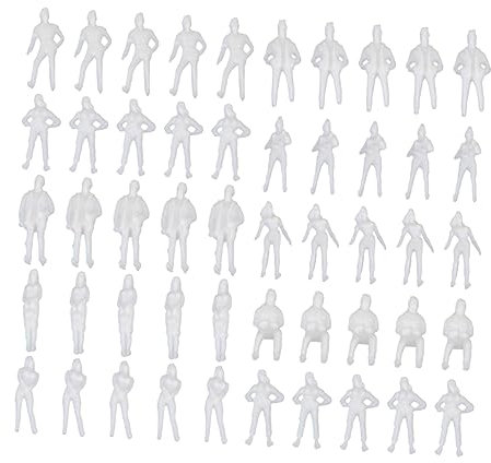 Toyvian 300stücke Miniatur Figuren Kunststoff Für -landschafts-Accessoires Dekoration Für Modellbau Und Puppenhäuser Unbemalt Gestaltbar Robust Und Langlebig