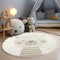 carpet city Kinderteppich Creme, Beige - 120x120 cm Rund - Tier-Motiv Teddy-Bär - Kurzflor Teppiche Kinderzimmer, Spielzimmer