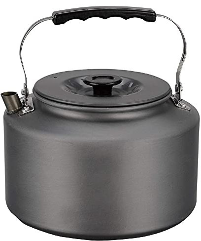 Myingaou Camping Kessel 2.0L ÖFfnen Lagerfeuer Kaffee Tee Kanne Schnell Heizung Draussen AusrüStung perfekt für Kochendes Wasser Ultraleicht Tragbar