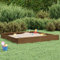 Festnight Holz Sandkasten Sandkiste mit Sitzen Quadratisch Spielsand Für Sandkasten Balkon Sandkasten 160x160x20cm AF15Honigbraune Kiefer Kinder-Sandkasten Sandkasten aus Massivholz Kiefer