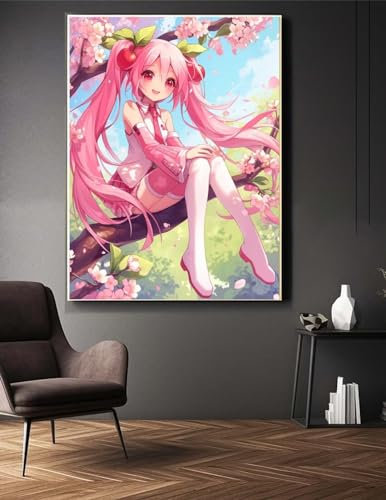 Diamond Painting Niedlich Anime Diamond Painting Erwachsene, 5D Diamant Painting Bilder Full Diamond Painting Kinder, DIY Malen Nach Zahlen Diamant Malerei Stickerei Set für Wand Dekor 25x40 cm S/331