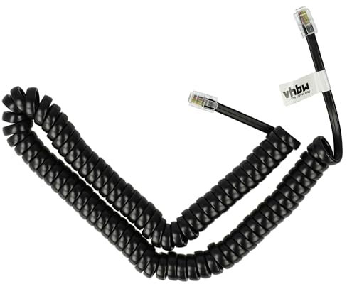 vhbw 1x Spiralkabel RJ10 kompatibel mit Unify Openstage 15, 10, 30, 20, 40 Festnetztelefon, Telefonhörer, Telefon - Telefonkabel