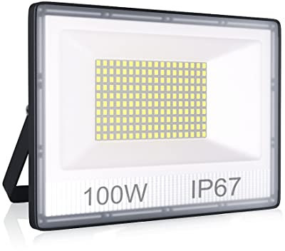 ANNIFUNLY Projecteur LED Extérieur, 100W Spot LED Extérieur 10000 Lumen Puissant Projecteur Exterieur LED 6500K Blanc Froid, IP67 Étanche Éclairage led Extérieur pour Cour, Jardin, Garage