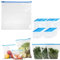 BLISSMART 24 pcs Reusable Freezer Bags Zip Lock Bags Transparent Sandwich Bags Seal Lock Food Storage Snacks Fruits & Freezing Leakproof & Resealable Plastic Bags 25x25cm