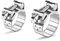 eupdd 4 Piezas Abrazadera de Tubo de Escape: 40-43mm Abrazaderas Metalicas para Tubos, Abrazadera de Escape de Motocicleta, 304 Abrazaderas de Acero Inoxidable, Abrazaderas Turbo de Acero Inoxidable