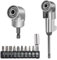 Winkelschrauber Vorsatz Adapter, 105° Corner Tool Screw Hub With Multi-Function Bend Screwdriver Bit, mit 1/4-Zoll Schnellwechsel und Magnetischen Bit Halter Winkelschraubendreher Winkelschraubvorsatz