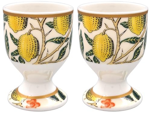 The Leonardo Collection Fruits Egg Cup by William Morris | Elegant Ceramic Egg Cup with Iconic Fruits Design | Perfect for Breakfast Table or Decorative Display | Timeless and Functional