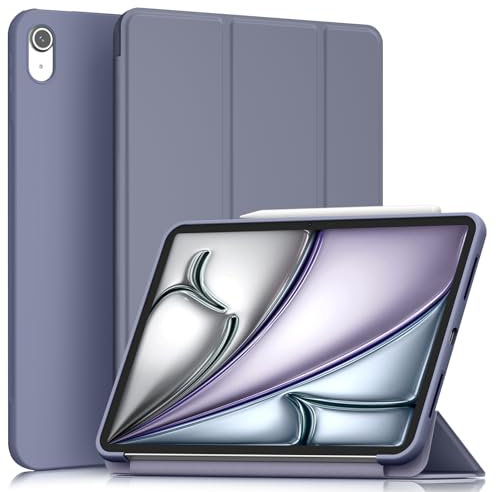 Étui en PU pour iPad Air 11 pouces 7th/6th Generation (M3/M2) 2025/2024, pour iPad Air 5th/4th 2022/2020, [veille/réveil automatique],Étui de protection rigide à support mince pour iPad Air 7/6/5/4