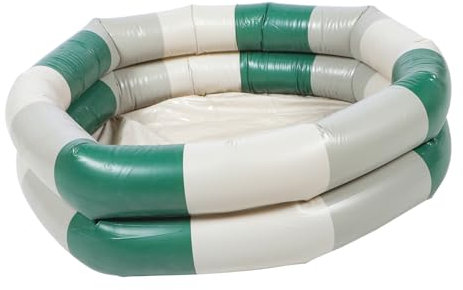 ifundom Piscina Inflable para Bebés Piscina Redonda De PVC Diseño De Rayas Vintage para El y Actividades Al Aire
