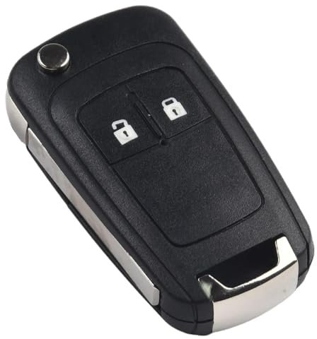 HEXEH Auto Schlüsselgehäuse 1 Stücke 2-Taste Klapp Schlüssel Gehäuse Schwarz Ersatz Klapp Schlüssel Für Opel Für Astra J Für Corsa E Auto Dekoration Auto Schlüssel Gehäuse Schlüssel Gehäuse