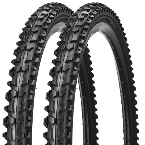 2er Pack MTB-Reifen 26 Zoll Faltbar 2.125 Ersatzreifen für Mountainbike & Trekking Hybrid, Schlamm & Offroad Fahrrad