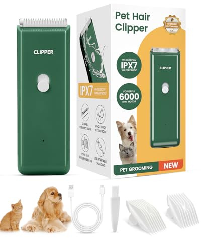 Tawiijou Haustier-Schermaschine für Hundehaarpflege, geräuscharmer Katzenrasierer