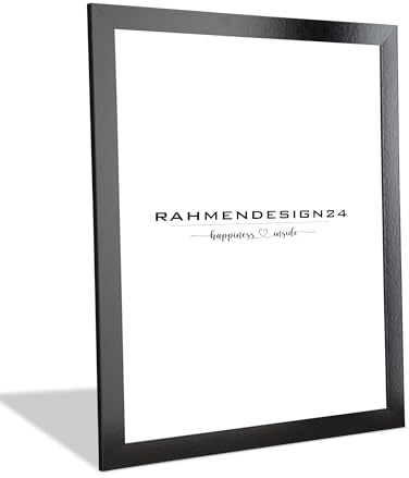 Rahmendesign24 Bilderrahmen Puzzlerahmen | Schwarz (Glanz) 50x70cm (PUZZLEFORMAT) | Moderner Fotorahmen für Fotos, Poster, Puzzle & Urkunden | Galerierahmen Wechselrahmen Deko Wandrahmen Tischrahmen