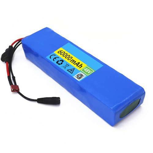 48V 60Ah Batteries Au Lithium Rechargeables pour Vélos Électriques 13S2P Batteries Au Lithium Étanches Haute Puissance Batterie pour 50W-600W Moteur XT90