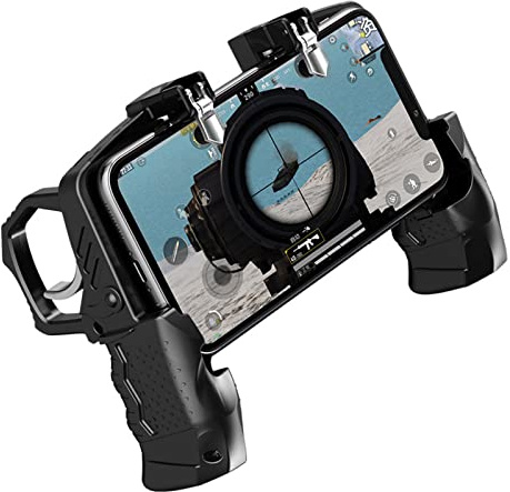 Tomantery Handy-Gamepad-Steuerung, Ergonomischer Griff, Vier-Finger-Bedienung, Realistisches Spielerlebnis für 4,7-6,5-Zoll-Telefone, Mobiler Game-Controller für Gamer
