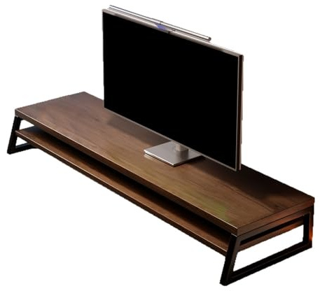 Gaming Monitor Stand Riser, Extended Desktop Organizer for Gaming Room & Office, Support for PC Monitor & Laptop(Walnut,70x20cm)