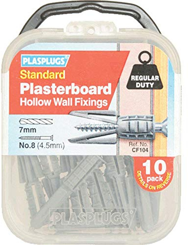 Plasplug Plasterboard Fixings Pack of 10