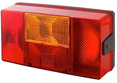 HELLA Rückleuchte - Glühlampe - 12V / 24V - Einbau - ECE/nicht SAE - Lichtscheibenfarbe: rot/gelb - Stecker: Flachstecker - links - Menge: 1 - 2SD 006 040-031