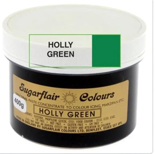 Sugarflair Spectral Concentrated Paste Food Colouring - Holly GREEN-400g Bulk Pack