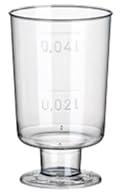 Papstar 1 Karton = 24x20 Stiel-Gläser für Schnaps, PS 4 cl Ø 3,8 cm · 6,3 cm glasklar einteilig 12035