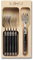 NEW Laguiole 6pc Cake Fork Set in CD (Black)
