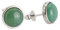 budawi® - Aventurin Ohrstecker Cabochon Ohrringe 8 mm in 925er Silber