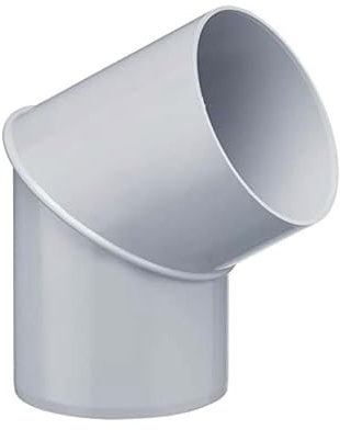 INEFA Regenrohrbogen 60 Grad für Fallrohr, PVC DN85 / 85mm Grau Verbindungsstück Dachrinnenzubehör, einfache Montage, Made in Germany