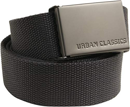 Urban Classics Unisex Canvas Belt charcoal, one size