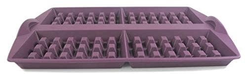 TUPPERWARE Backen Silikonform Waffeln lila Silikon Form Waffel Waffelfom H46