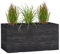 Pflanzwerk® Pot de Fleur Fibre de Verre Tub Groove Anthracite 40x80x40cm *Jardinière antigel* *Protection UV* *Qualité européenne*