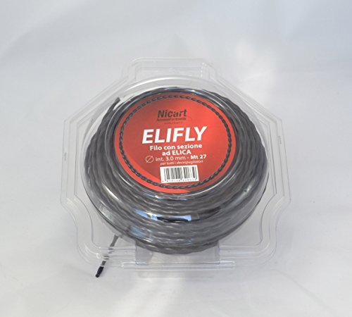 Filo con sezione ad elica Elifly per tutti decespugliatori - Ø 3 mm - Bobina 27 metri