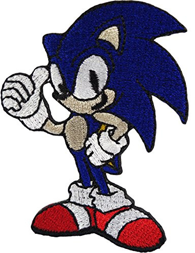 Sonic the Hedgehog Aufnäher / Aufbügler für T-Shirt, Jeans, Motiv: Videospiel, besticktes Abzeichen