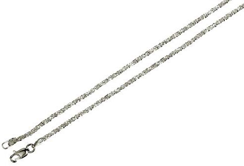 Criss-Cross-Kette aus 925 Sterling Silber diamantierte Qualitätskette aus Italien 1,4 mm von SILBERMOOS, Länge:90 cm