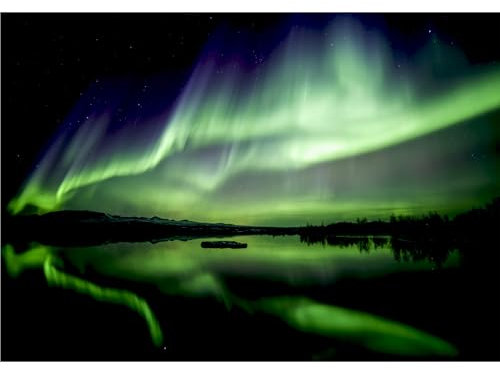 decomonkey Fototapete selbstklebend Polarlicht 196x140 cm Selbstklebende Tapeten Wand Fototapeten Tapete Wandtapete klebend Klebefolieordlicht Landschaft Nacht Island