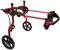 KAJILE Verstellbarer 2-Rad-Hunderollstuhl, L-1 Größe für behinderte Hund Hinterbeine Rehabilitation, geeignete Höhe 37-47cm, Breite 19-25cm, Länge 27-35cm
