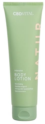 Intensive CBD Bodylotion - für trockene & empfindliche Haut | Bio Naturkosmetik | Feuchtigkeitsspendend | Regeneriert Problemhaut | 100% vegan | Für alle Hauttypen geeignet | Damen & Herren