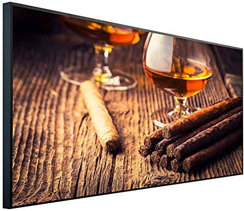 Ecowelle Infrarotheizung mit Bild | 750 Watt | 60x120 cm | Infrarot Heizung| | Made in Germany| c 74 Rum und Zigarre