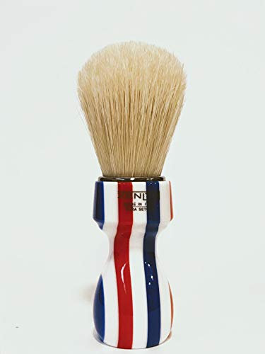 Zenith Barber Pole Rasierpinsel mit 100% Naturborsten - Made in Italien