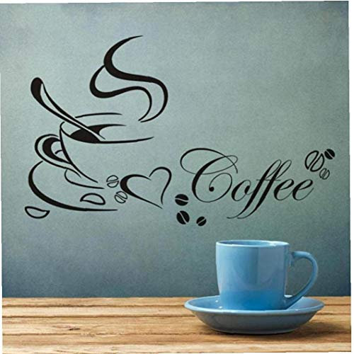 Cafe Tea Wall Stickers Coffee Cups Art Vinyl Decal Kitchen Restaurant Pub Wall Decor 1pc