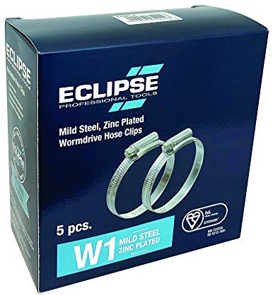 Eclipse Professional Tools ECW1-6X W1 Weichstahl-Schneckengewindeschellen 130mm-150mm Box à 5