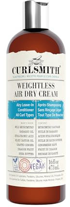 Curlsmith - Weightless Air Dry Cream - Veganer Leave-In Spülung für jeden Haartyp, glättet das Haar (473ml)