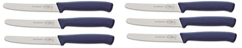 F. DICK ProDynamic Allzweckmesser-Set 6-teilig mit Wellenschliff (Küchenmesser blau, Klingenlänge 11 cm, Universalmesser, Klinge X55CrMo14 Stahl, Härte 56° HRC) 85015112-12